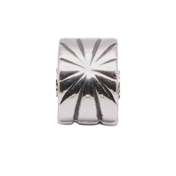 Pandora Authentic Silver Sunburst Clip Spacer Charm - Picture 1 of 2